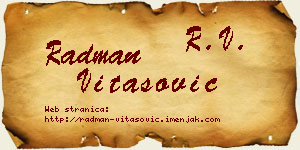 Radman Vitasović vizit kartica